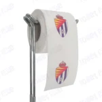 Real Valladolid Novelty Toilet Paper Product Image On A Stand|Real Valladolid Novelty Toilet Paper Product Image On It's Side|||||||||||||||