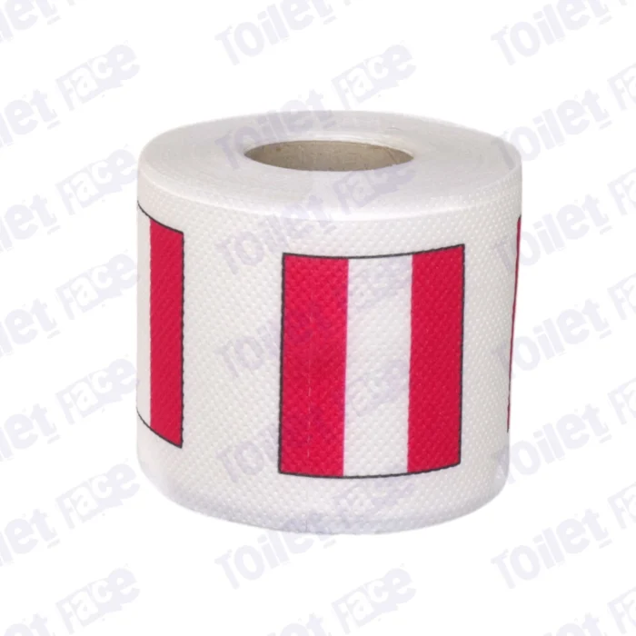 austria flag printed on novelty toilet paper roll