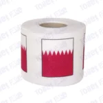 bahrain flag printed on novelty toilet paper roll