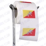 bhutan flag novelty toilet paper on a holder