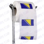 bosnia and herzegovina flag novelty toilet paper on a holder