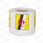 brunei flag printed on novelty toilet paper roll