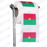 burkina faso flag novelty toilet paper on a holder