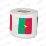 burkina faso flag printed on novelty toilet paper roll