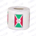 burundi flag printed on novelty toilet paper roll