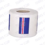 cape verde flag printed on novelty toilet paper roll
