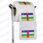 central african republic flag novelty toilet paper on a holder