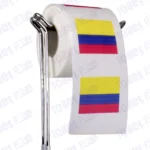 colombia flag novelty toilet paper on a holder