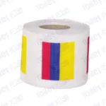 colombia flag printed on novelty toilet paper roll