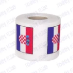 croatia flag printed on novelty toilet paper roll
