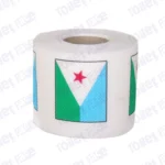 djibouti flag printed on novelty toilet paper roll