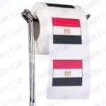 egypt flag novelty toilet paper on a holder
