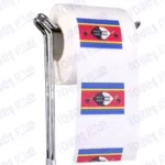 eswatini flag novelty toilet paper on a holder