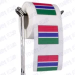 gambia flag novelty toilet paper on a holder