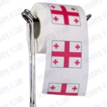 georgia flag novelty toilet paper on a holder