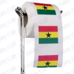ghana flag novelty toilet paper on a holder