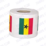 ghana flag printed on novelty toilet paper roll