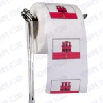 gibraltar flag novelty toilet paper on a holder