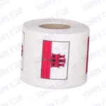 gibraltar flag printed on novelty toilet paper roll