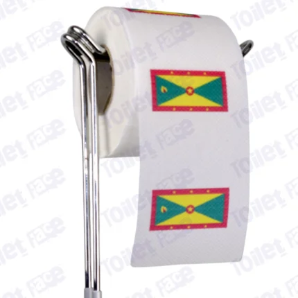 grenada flag novelty toilet paper on a holder