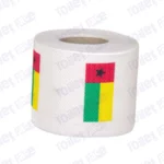 guinea-bissau flag printed on novelty toilet paper roll