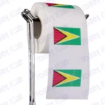 guyana flag novelty toilet paper on a holder