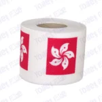 hong kong flag printed on novelty toilet paper roll