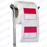 indonesia flag novelty toilet paper on a holder