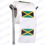 jamaica flag novelty toilet paper on a holder