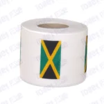 jamaica flag printed on novelty toilet paper roll