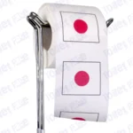 japan flag novelty toilet paper on a holder