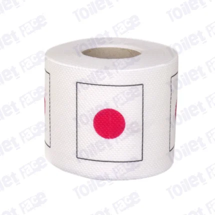 japan flag printed on novelty toilet paper roll
