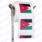 jordan flag novelty toilet paper on a holder