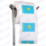 kazakhstan flag novelty toilet paper on a holder