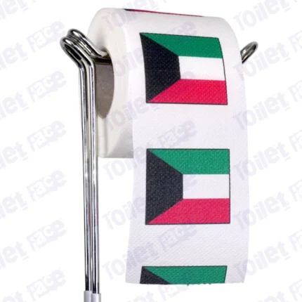 kuwait flag novelty toilet paper on a holder
