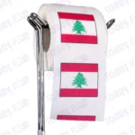 lebanon flag novelty toilet paper on a holder