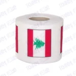 lebanon flag printed on novelty toilet paper roll