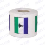 lesotho flag printed on novelty toilet paper roll