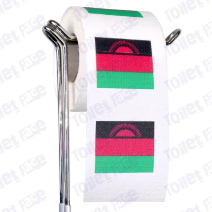 malawi flag novelty toilet paper on a holder