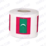 maldives flag printed on novelty toilet paper roll