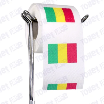 mali flag novelty toilet paper on a holder