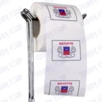 mayotte flag novelty toilet paper on a holder