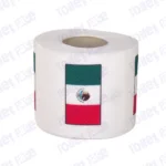 mexico flag printed on novelty toilet paper roll