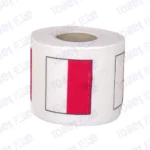 monaco flag printed on novelty toilet paper roll