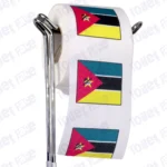 mozambique flag novelty toilet paper on a holder