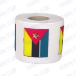 mozambique flag printed on novelty toilet paper roll