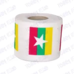 myanmar flag printed on novelty toilet paper roll