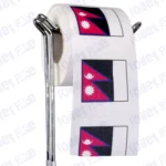nepal flag novelty toilet paper on a holder