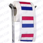 netherlands flag novelty toilet paper on a holder