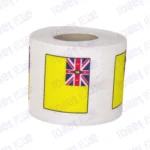 niue flag printed on novelty toilet paper roll